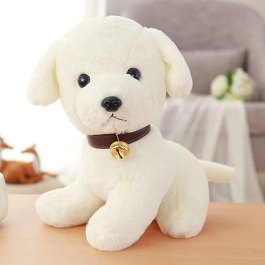 Babique Dog Sitting Plush Soft Toy Cute Kids Animal Home Decor Boys/Girls White (25 cm)