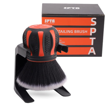 Ultra Soft Detailing Brush, Car Detail Brush, Orange Handle XL Synthetic Brush - Ultra Soft Bristles, Comes with Storage Rack, Covers Large Area Inside or Outside Vehicles