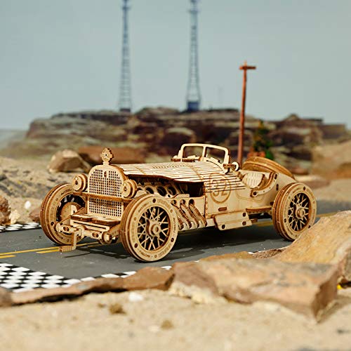 Grand Prix Car Model Cars to Build, 3D Wooden Puzzle for Adults & Teens, DIY Scale Mechanical Car Model Building Kits, Best Toys Gift for Kids