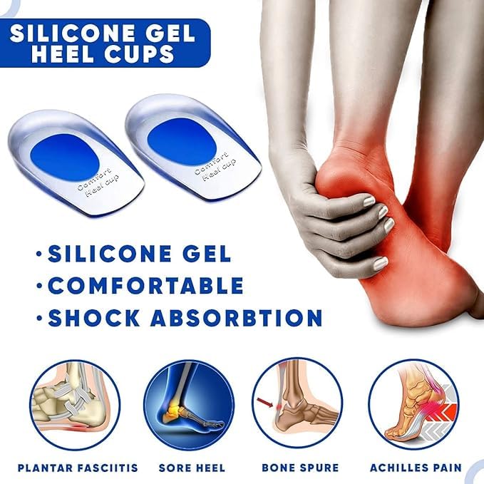 GOOD FIND Silicone Shoe Heel Pad Shoe Support Pad Height Increase Insole Shoes Insoles Heel Pad for Heel Pain Heel Cups Shoes Sole Shoe Bite Protector for Men and Women (Insole)