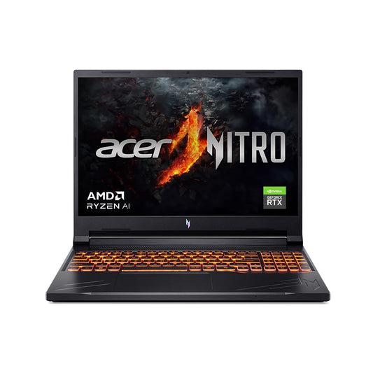 Acer Nitro V 16 AI-Powered Gaming Laptop AMD Ryzen 7-8845HS Processor with RTX 4060 8GB Graphics (16GB DDR5/1TB SSD/Win11 Home/WiFi6/165Hz/57Whr) ANV16-41, 16" WUXGA IPS Display, Obsidian black, 2.5KG