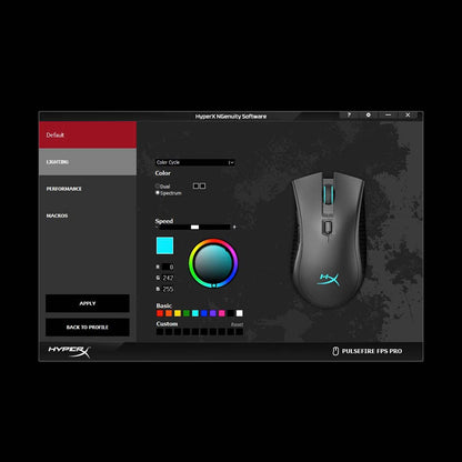 HyperX Pulsefire FPS Pro USB Gaming Mouse, Software Controlled RGB Light Effects & Macro Customization, Pixart 3389 Sensor Up to 16,000 DPI, 6 Programmable Buttons - Black (HX-MC003B)