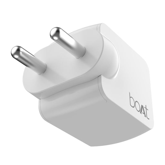 boAt Newly Launched 35W GaN Wall Charger w/GaN Chip Tech, Fast Charging w/PD,PPS & QC 3.0, Compatible w/iPhone 16/15/14/13, Samsung S23/S24, Vivo, Oppo,Oneplus & Smart IC Protection(Crystal White)