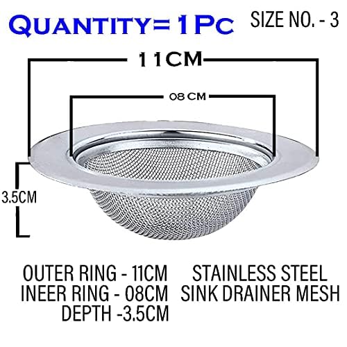 Evaluemart Sink Strainer Kitchen Drain Wash Basin Filter Basket Stopper Drainer (Round Sink Strainer)