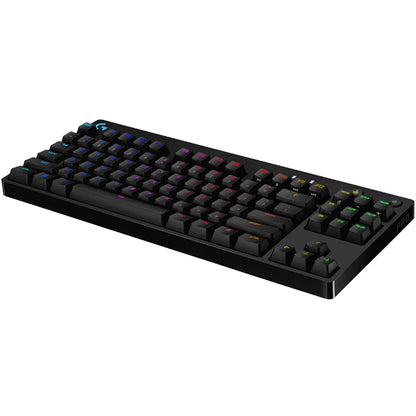 Logitech G PRO Mechanical Gaming Keyboard, Ultra Portable Tenkeyless Design, Detachable Micro USB Cable, 16.8 Million Color LIGHTSYNC RGB Backlit Keys,Black