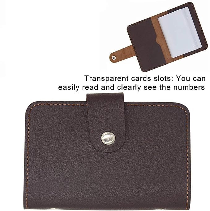 Stealodeal Brown 28 Slots Leather Debit/Credit/ATM Card Holder for Men & Women