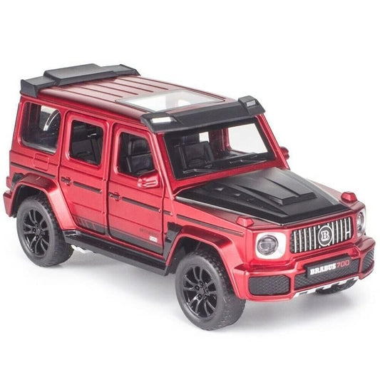 TOYSIKART Boys Car Game 1 32 Brabus 700 Model Car Sports Car Exclusive Alloy Metal Pull Back Die-Cast Car Diecast Metal Pullback Toy Car with Openable Doors & Light Music Toys for Kids - Red