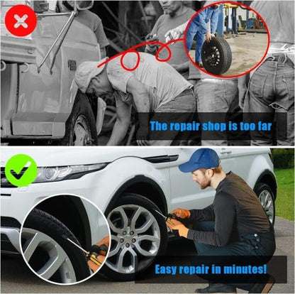 Woffely 10 Pc'sTire Repair Rubber Nail Car Tire Repair Nails Tire Repair Rubber Screws Fast Tire Repair Tool for Car Motorcycle Tire Puncture Repair