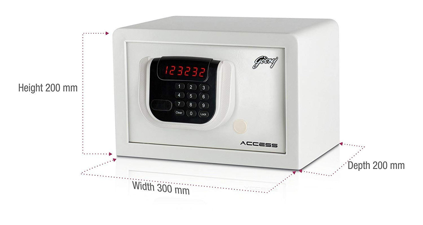 Godrej Security Solutions Access SEEC9060 Electronic Safe (8 Litre) (Ivory)