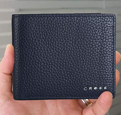 Cross Navy Men's Wallet Stylish Genuine Leather Wallets for Men Latest Gents Purse with Card Holder Compartment