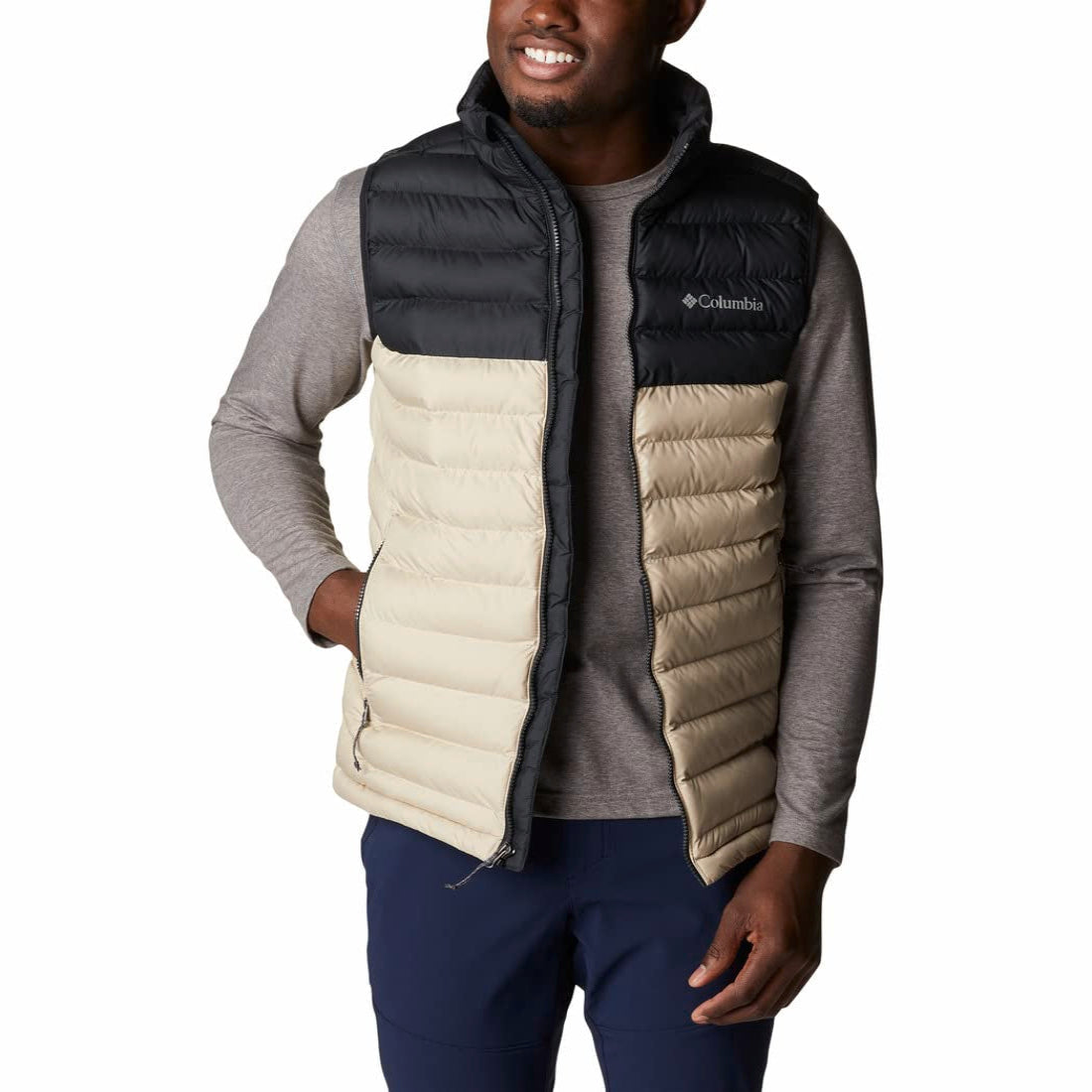 Columbia Mens Powder Lite Vest, Ancient Fossil