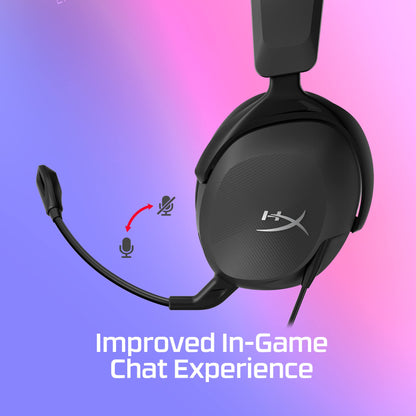 HyperX Cloud Stinger 2 Core Essential PC Gaming Wired Headset, Lightweight Over-Ear Headset with mic, Swivel-to-Mute Function, 40mm Drivers (683L9AA, Black)