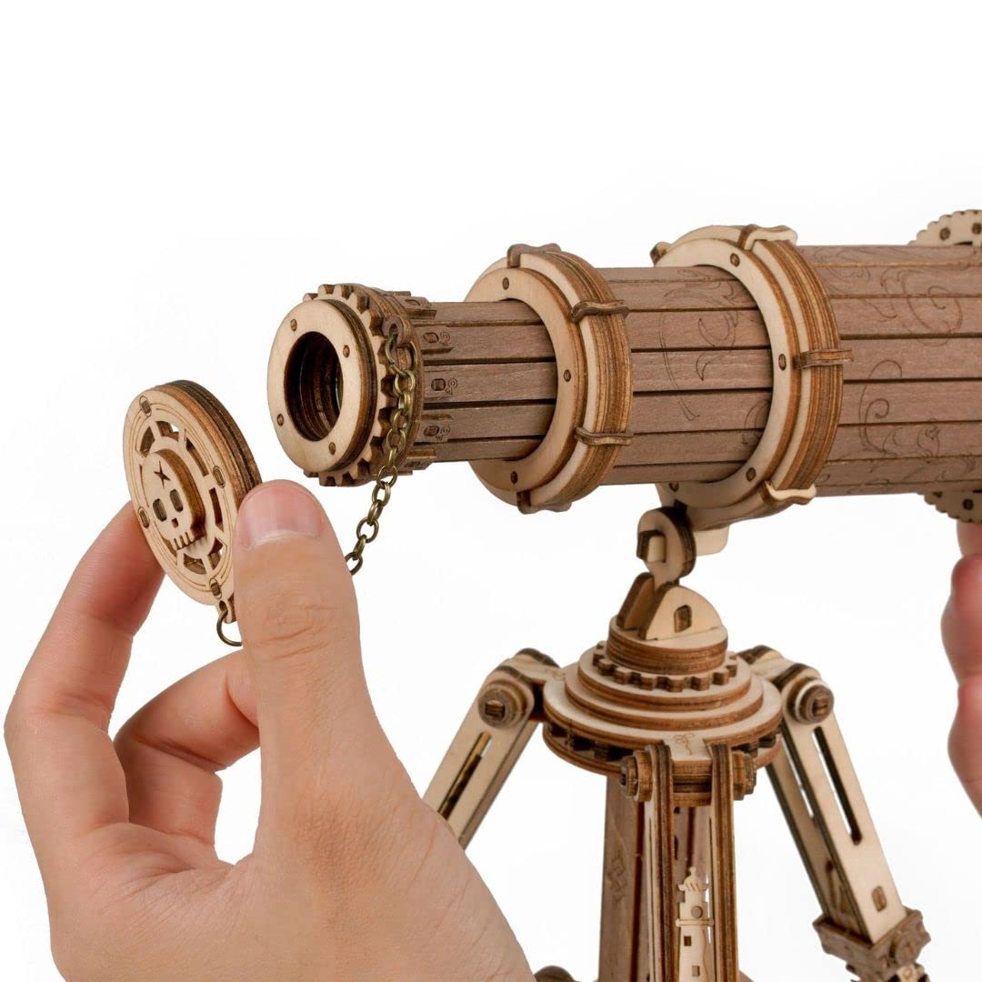 NESTA TOYS Monocular Telescope 3D Wooden Puzzle (314 Pcs) | Educational Science Project Kit | DIY Birthday Gift for Kids, Adults, Teenage |