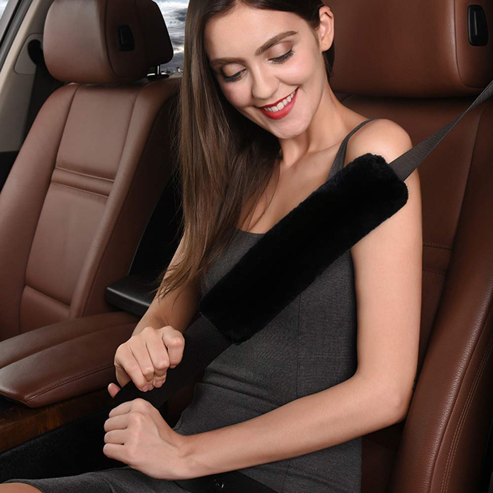 Soft Australian Genuine Sheepskin Auto Seat Belt Cover