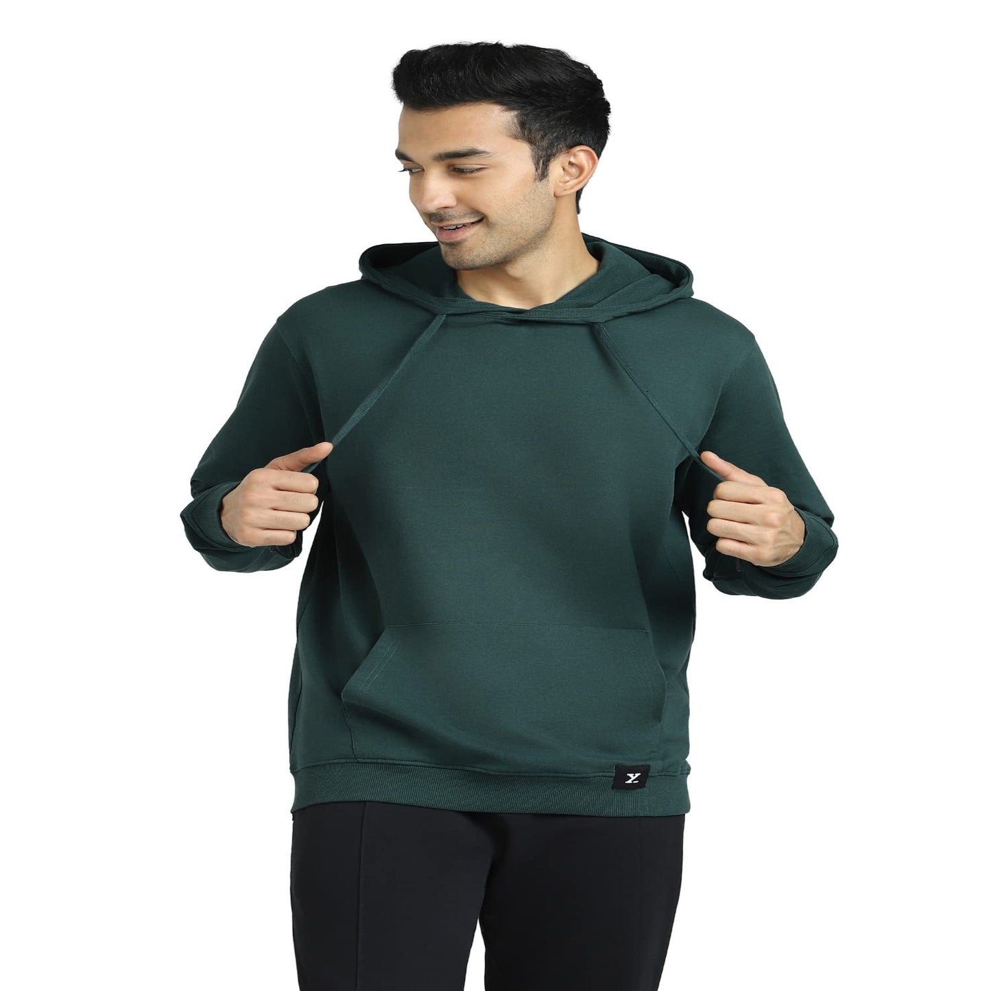 XYXX Men's Relaxed Cotton Neck Hooded Sweatshirt