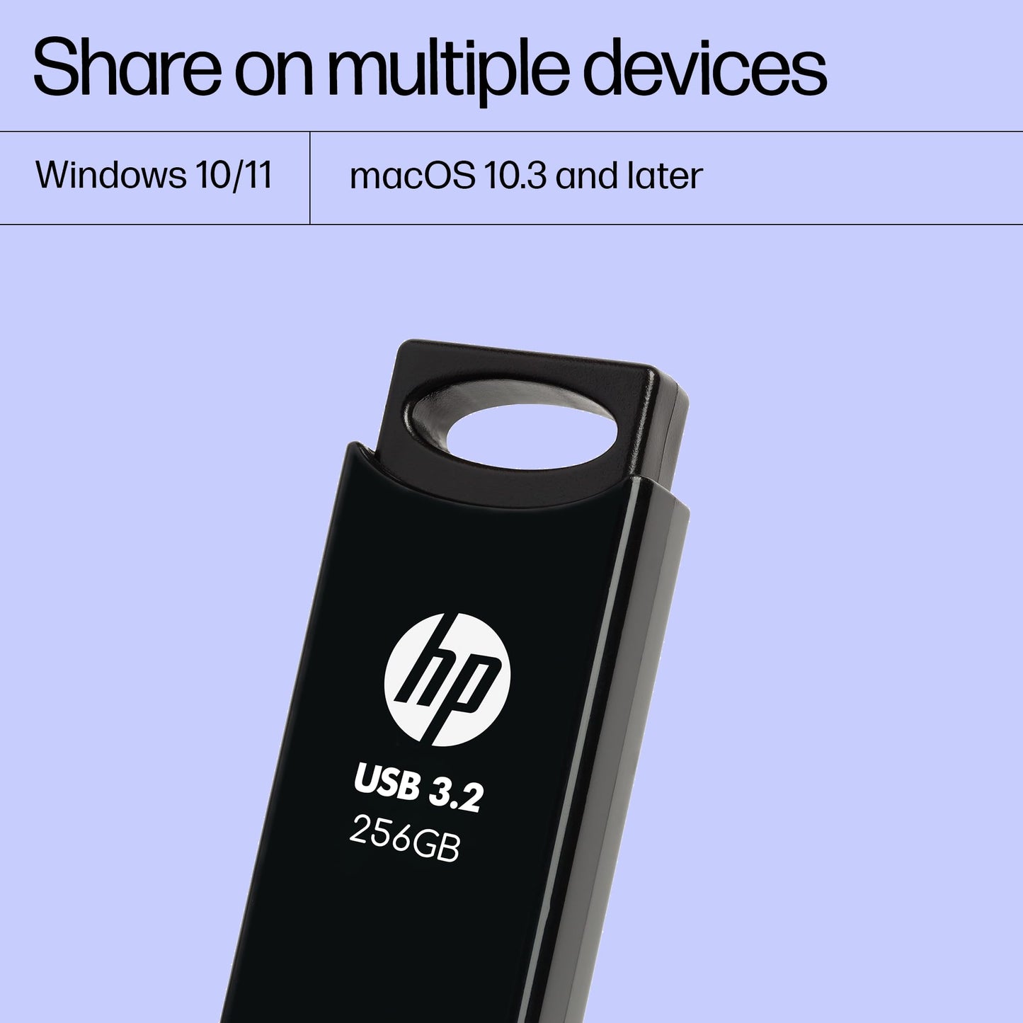 HP 712w 256GB USB 3.2 Flash Drive Black