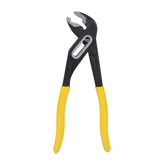 STANLEY 71-669 10'' Steel Slim Water Joint Curve Pump Plier with Anti-Corrosion Properties for Plumbing Use, YELLOW & BLACK