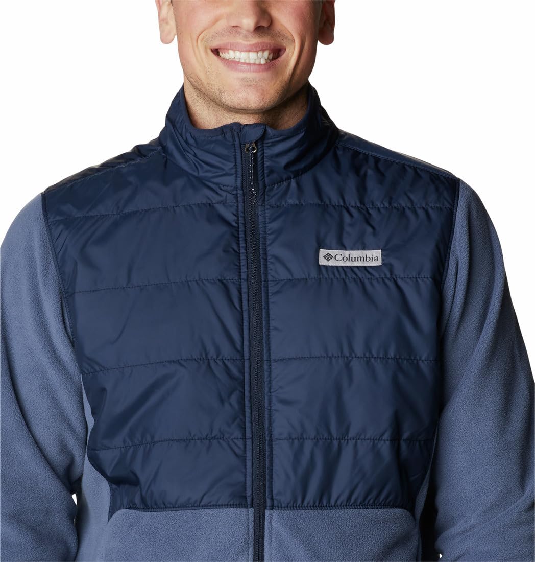 Columbia Mens Basin Butte Full Zip Fleece Jacket, Dark Mountain