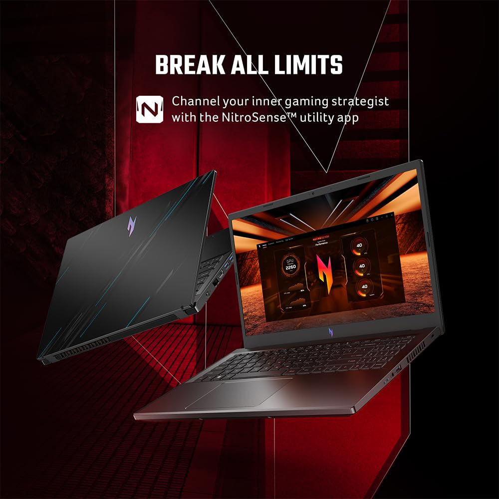 Acer Nitro V Gaming Laptop 13th Gen Intel Core i7-13620H (Windows 11 Home/16 GB DDR5/512 GB SSD/6 GB NVIDIA GeForce RTX 4050 Graphics/165 Hz/Wi-Fi 6) ANV15-51, 39.6 cm (15.6") FHD IPS Display, 2.1 KG