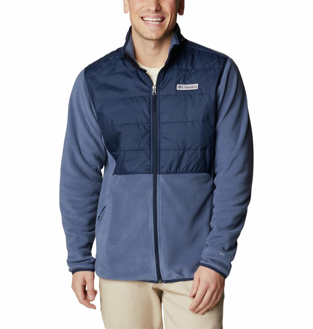 Columbia Mens Basin Butte Full Zip Fleece Jacket, Dark Mountain