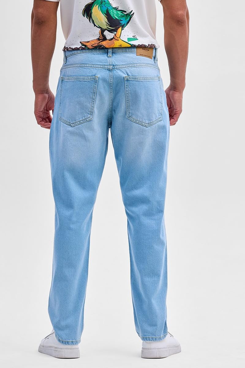 Snitch Light Plain Relaxed Fit Jeans