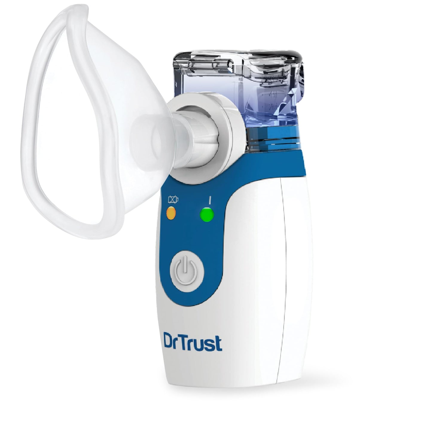 Dr Trust Portable Ultrasonic Mesh Nebulizer Machine Cool Mist Inhaler for Children and Adults (White)