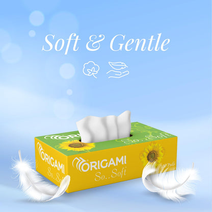 Origami Facial Tissues are soft and gentle