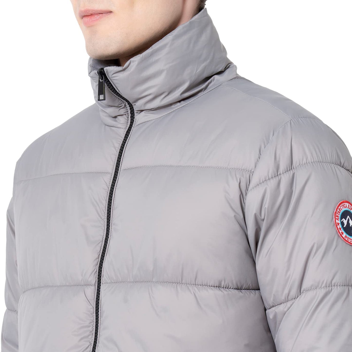 Red Tape Men's Slate Grey Solid Padded Jacket