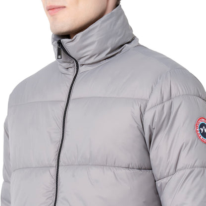 Red Tape Men's Slate Grey Solid Padded Jacket