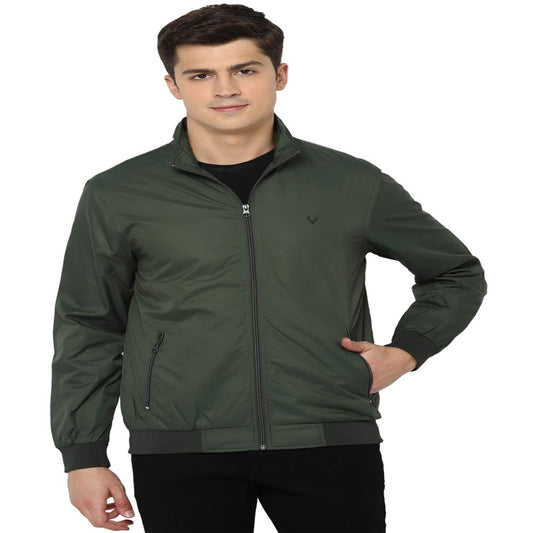 Allen Solly Polyester Men's Standard Length A-Line Coat Jacket