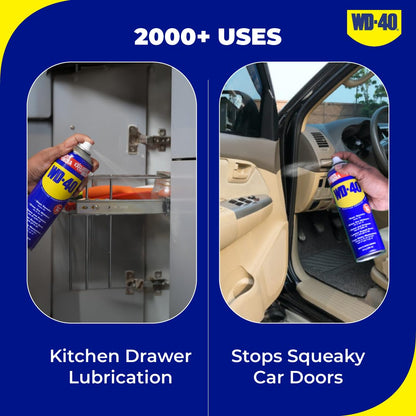 WD-40 Smart Straw 500ml | Multipurpose Spray to Clean Rust, Limescale, Jams, Stains, Hinges, Chains and Surfaces | All Purpose Cleaner for Home Improvement, Loosen Stuck & Rusted Parts | From Pidilite