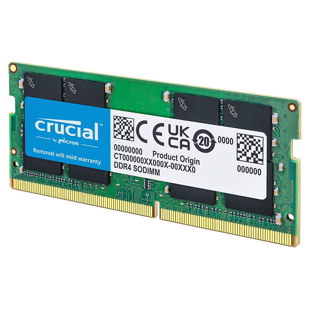 Crucial RAM 32GB DDR4 3200MHz CL22 (or 2933MHz or 2666MHz) Laptop Memory CT32G4SFD832A