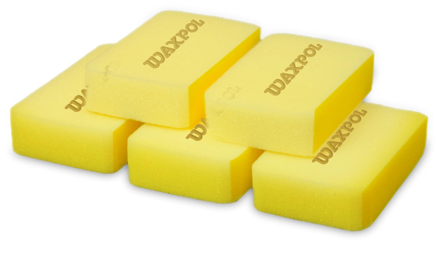 Waxpol Soft Foam Applicator Sponge for Polish & Wax (Pack of Six)