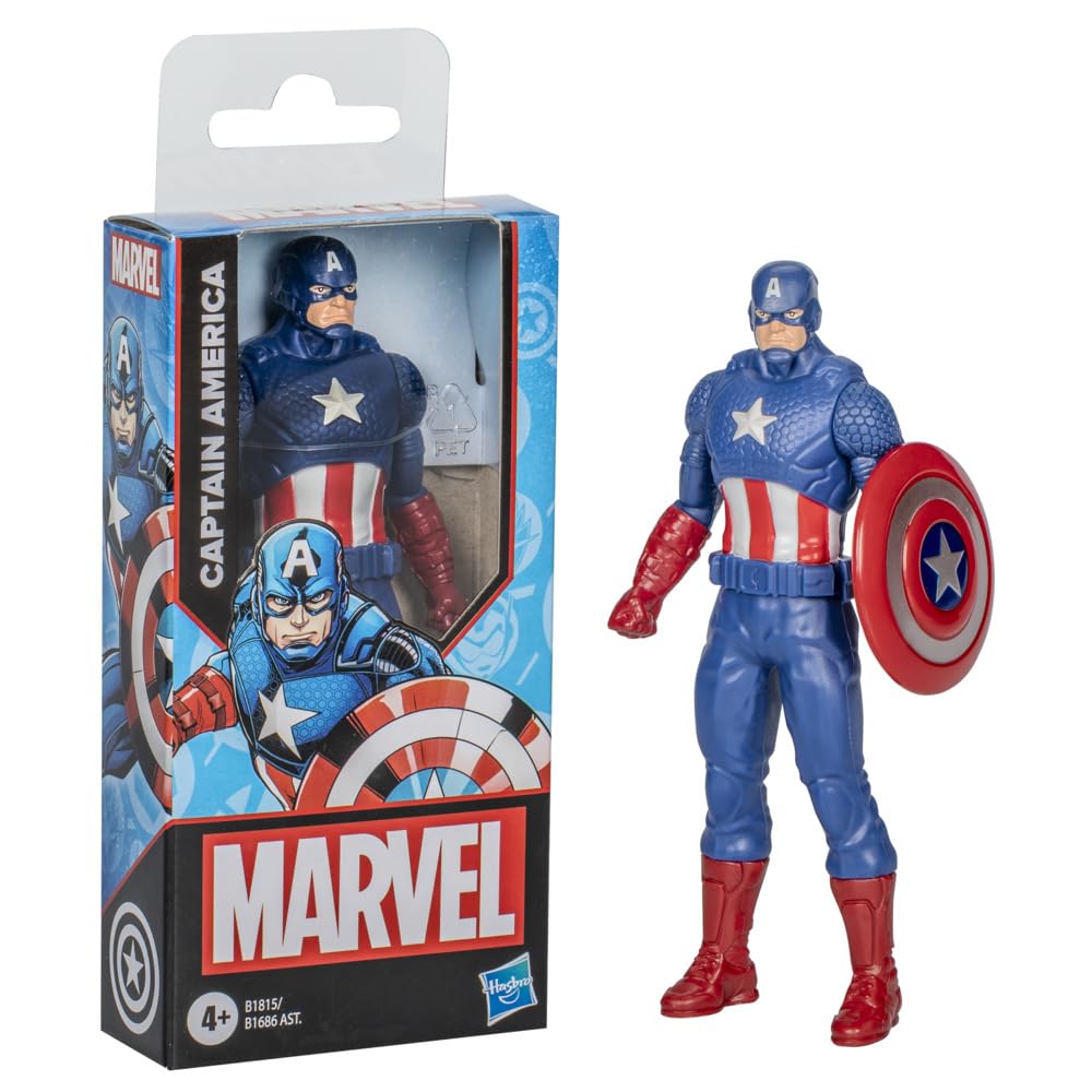 Marvel Captain America Action Figure, 6-Inch, Super Hero Toys and Figures for Kids Ages 4+