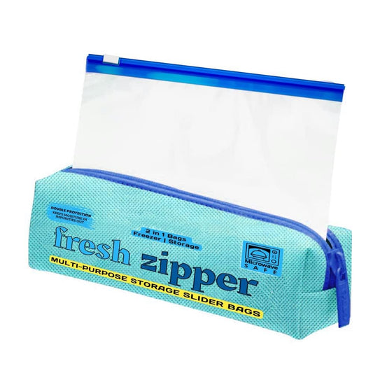 GREENTWISH Fresh Zipper Multi-Purpose Storage Slider Bags | Reusable Zip Lock Bags for Food Storage | BPA Free Plastic | Size: Double Extra Large (14 x 16 Inch) | Pack of 15 Bags