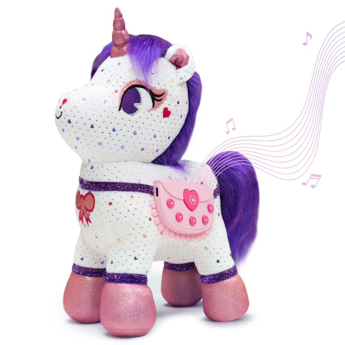 Playshifu ZeeZee The Smart Storyteller - Singing & Talking Unicorn Friend Soft Toys for Kids Unlimited Content on The App Rhymes Stories Pretend Play Birthday Gifts for Boys and Girls Ages 3, 4, 5, 6