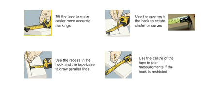 STANLEY STHT36127-812 5 Meter Plastic Short Measuring Tape for Home, DIY, Professional & Industrial Use, YELLOW & BLACK