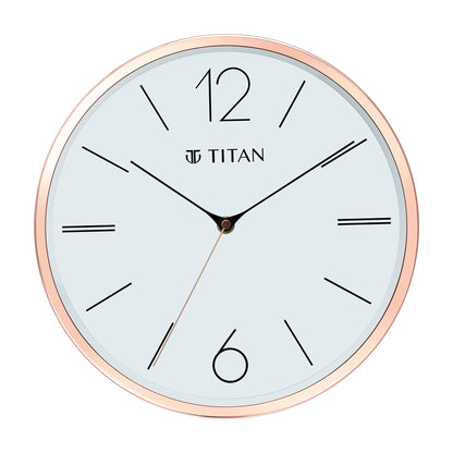 Titan Metal Contemporary White Dial Color Silent Sweep Technology - 30 Cm X 30 Cm (Medium), Analog