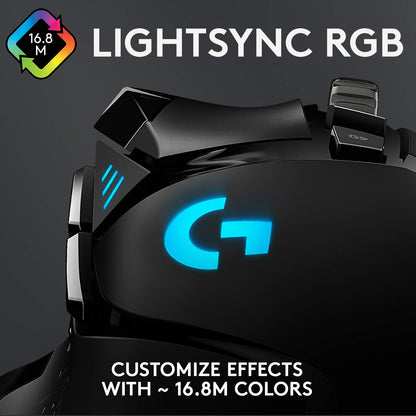 Logitech G502 Hero High Performance Wired USB Gaming Mouse, Hero 25K Sensor, 25,600 DPI, RGB, Adjustable Weights, 11 Programmable Buttons, On-Board Memory, PC/Mac - Black