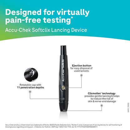 Accu-Chek Instant Blood Glucose Glucometer (with Bluetooth) with Vial of 10 Strips, 10 Lancets and a Lancing Device FREE for Accurate Blood Sugar Testing