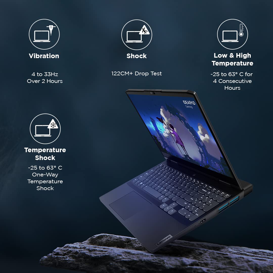 Lenovo IdeaPad Gaming 3 AMD Ryzen 7 7735HS 15.6" (39.62cm) FHD IPS 120Hz Gaming Laptop (16GB/512GB SSD/Win11/Office 2021/NVIDIA RTX 3050 6GB/Alexa/3 Month Game Pass/Onyx Grey/2.3Kg), 82SB00QSIN