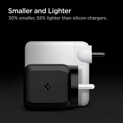 Spigen PE2008 30W Fast GaN 1-Port Fast iPhone Charger Compatible with All C Type Mobile Phones and Devices - Black