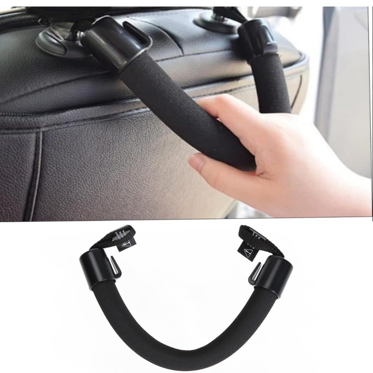 SARTE Car Back Seat Handle with built in hooks