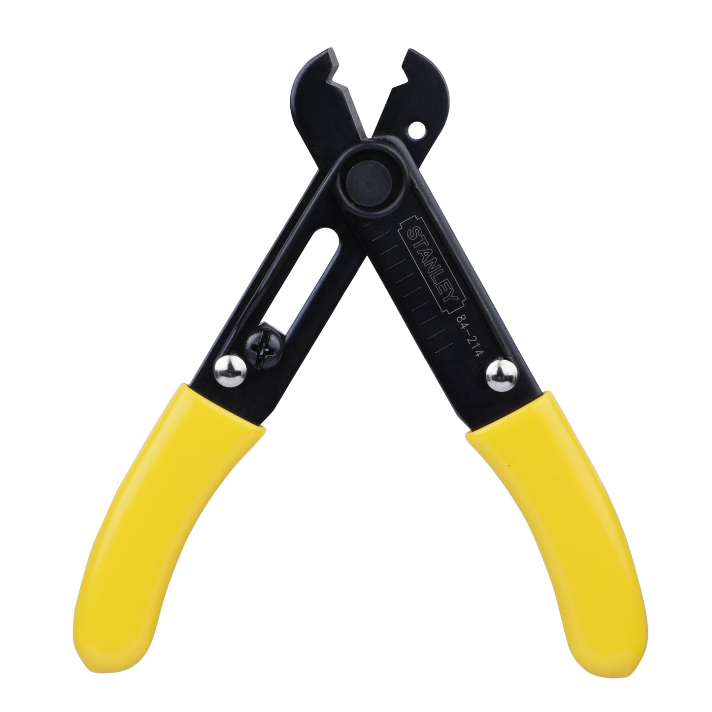 STANLEY 84-214-22 5.25'' 130 mm Wire Stripper Ideal for Cutting, Stripping Speaker Wires & Appliance Cords for Home, DIY & Professional Use, YELLOW & BLACK