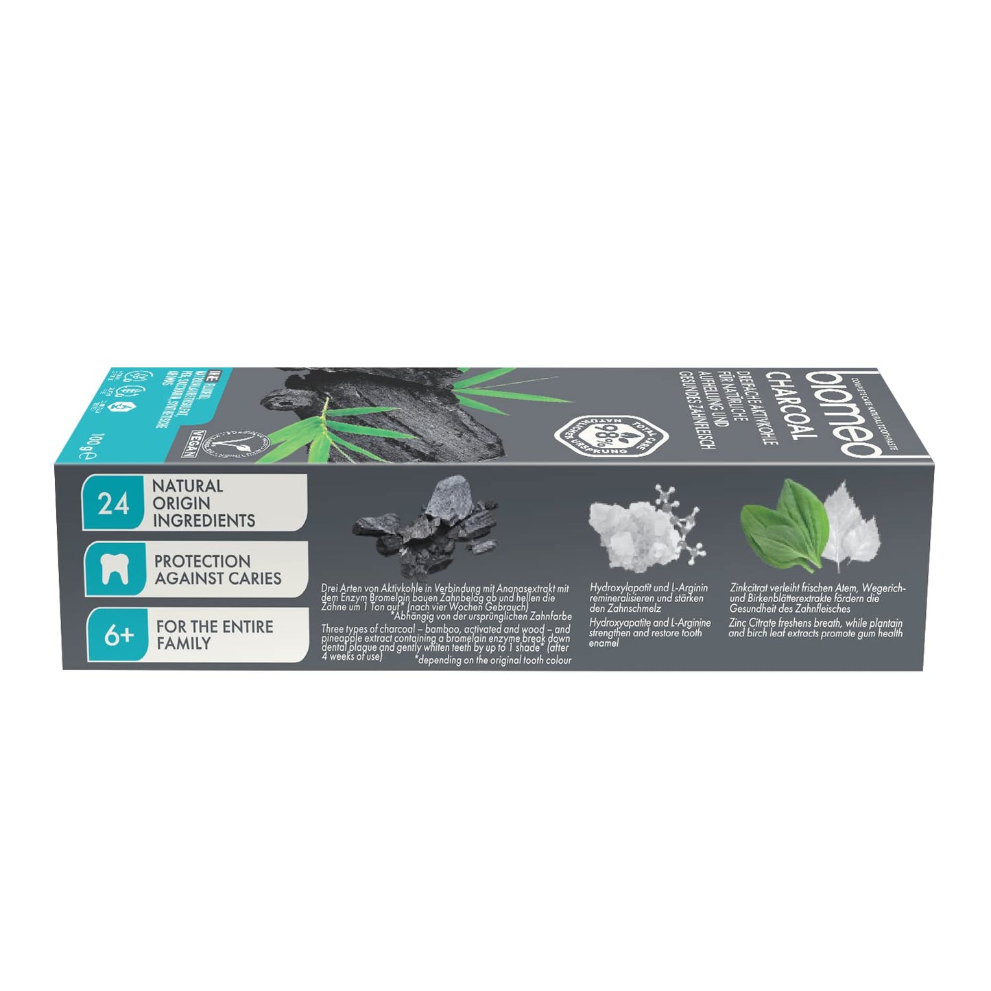 SPLAT Biomed CompleteCare Charcoal, Fluoride-free, Tripple charcoal whitening and Gum care Toothpaste - 100gms