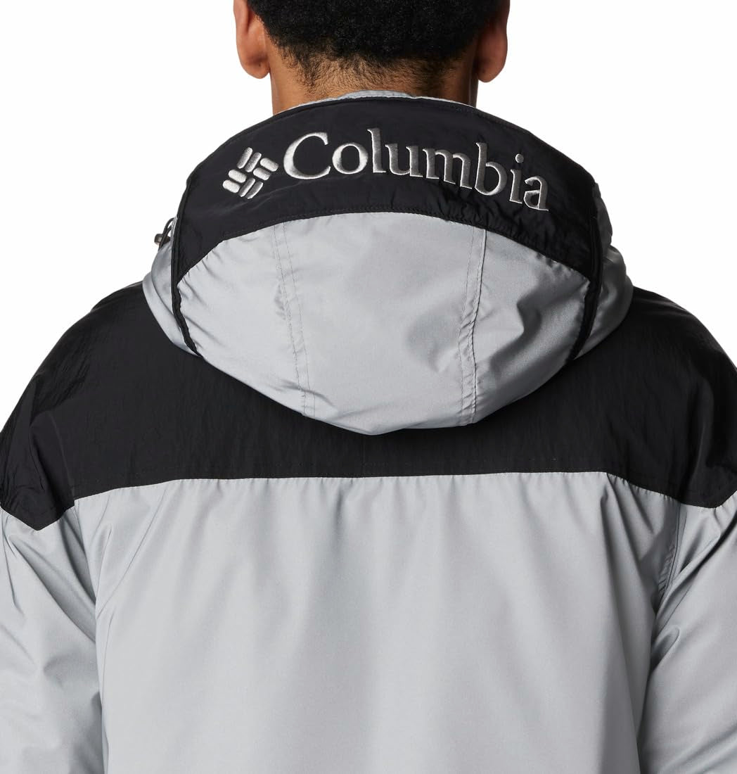 Columbia Mens Challenger Remastered Pullover Jacket, Silver Sheen