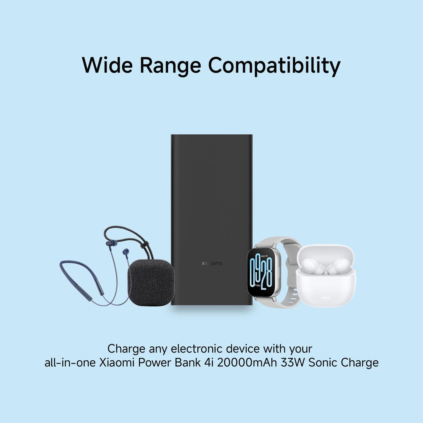 Xiaomi Power Bank 4i 20000mAh 33W Super Fast Charging PD | Power Delivery | QC 3.0|Type C Input & Output |Triple Output Ports|Classic Black|Supports Android,Apple, Tablets, Earbuds, Watches etc (MI)