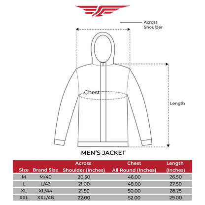 Red Tape Solid Hooded Jacket for Men | Non - Padded & Enhanced Comfort