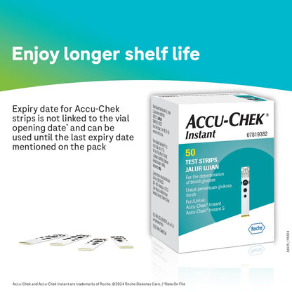 Accu-Chek Instant Blood Glucose Glucometer (with Bluetooth) with Vial of 10 Strips, 10 Lancets and a Lancing Device FREE for Accurate Blood Sugar Testing