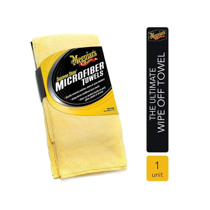 Meguiar's Supreme Shine Car Microfiber Towel Highly Absorbent Car Cleaning Drying Towel, Multicolor